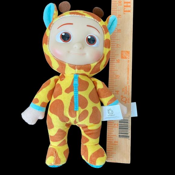 Cocomelon Giraffe Doll JJ Giraffe Plush Toy Soft Body Plastic Head 8" Coco Melon - Picture 1 of 9